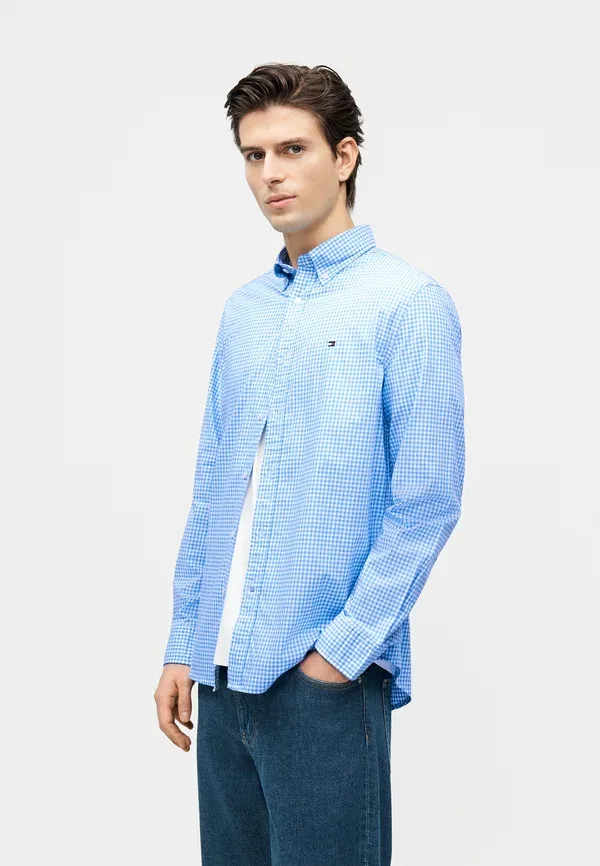Рубашка Tommy Hilfiger Core Essentials, синяя — фото 4