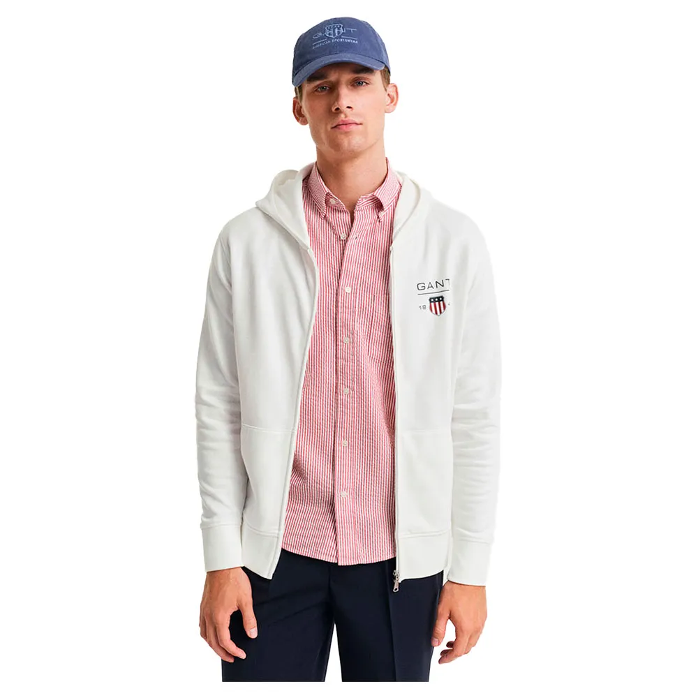 

Толстовка Gant Graphic 2044015 full zip, белый