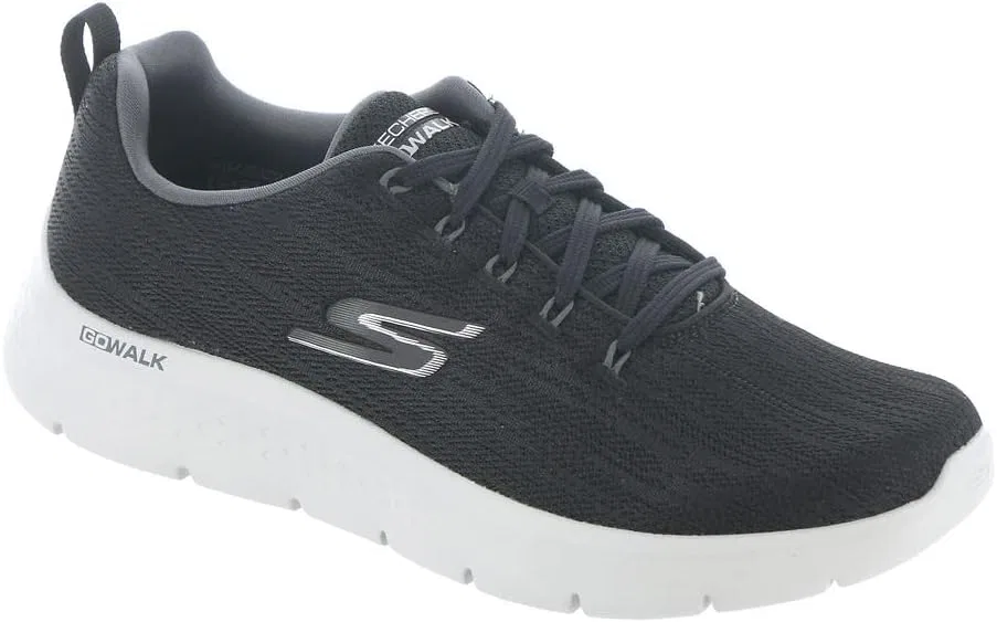 Кроссовки Skechers Go Walk Flex - Quota для мужчин, Black Fabric Grey Trim — фото 2