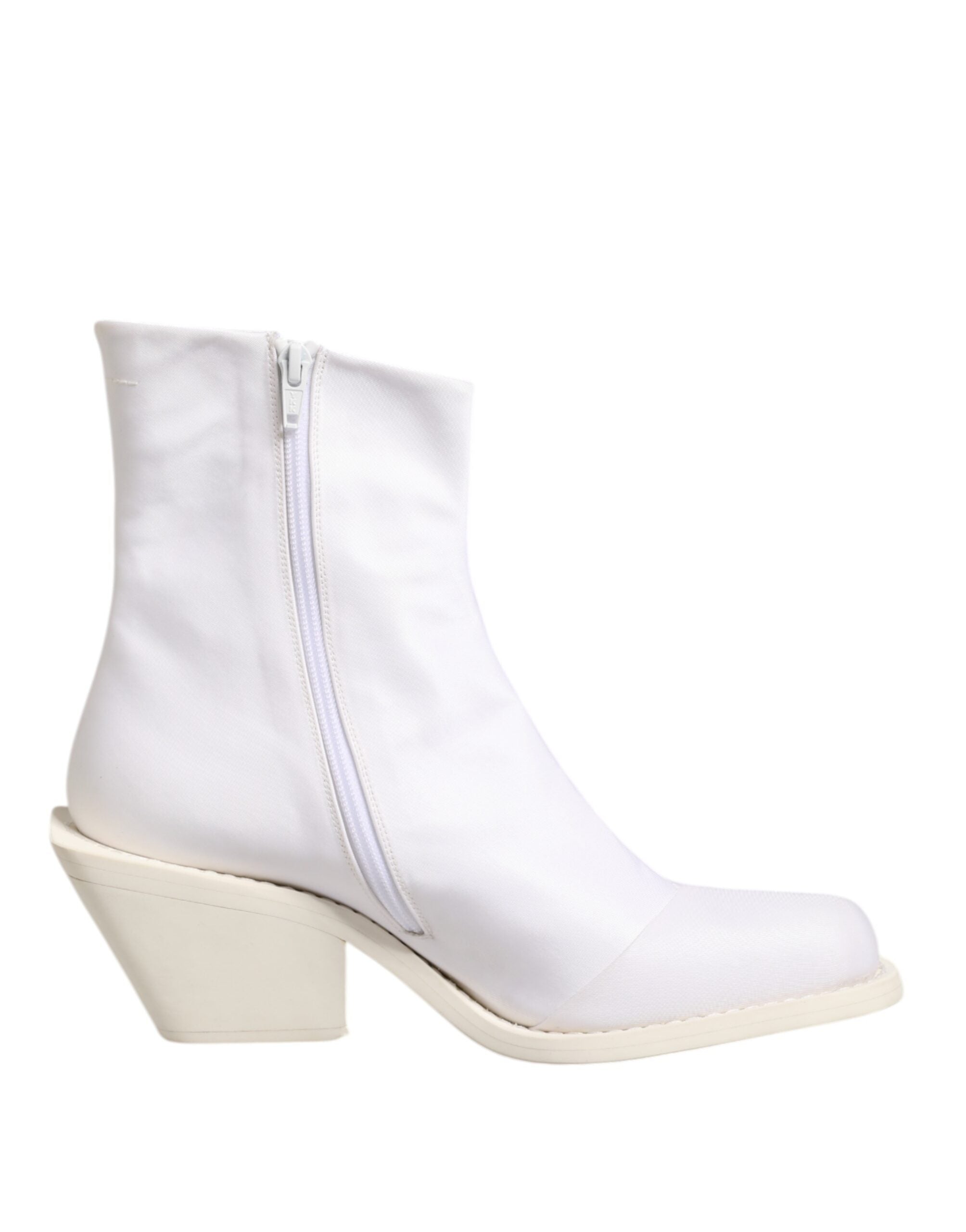 Maison Margiela Ботинки на квадратном каблуке с молнией, белый