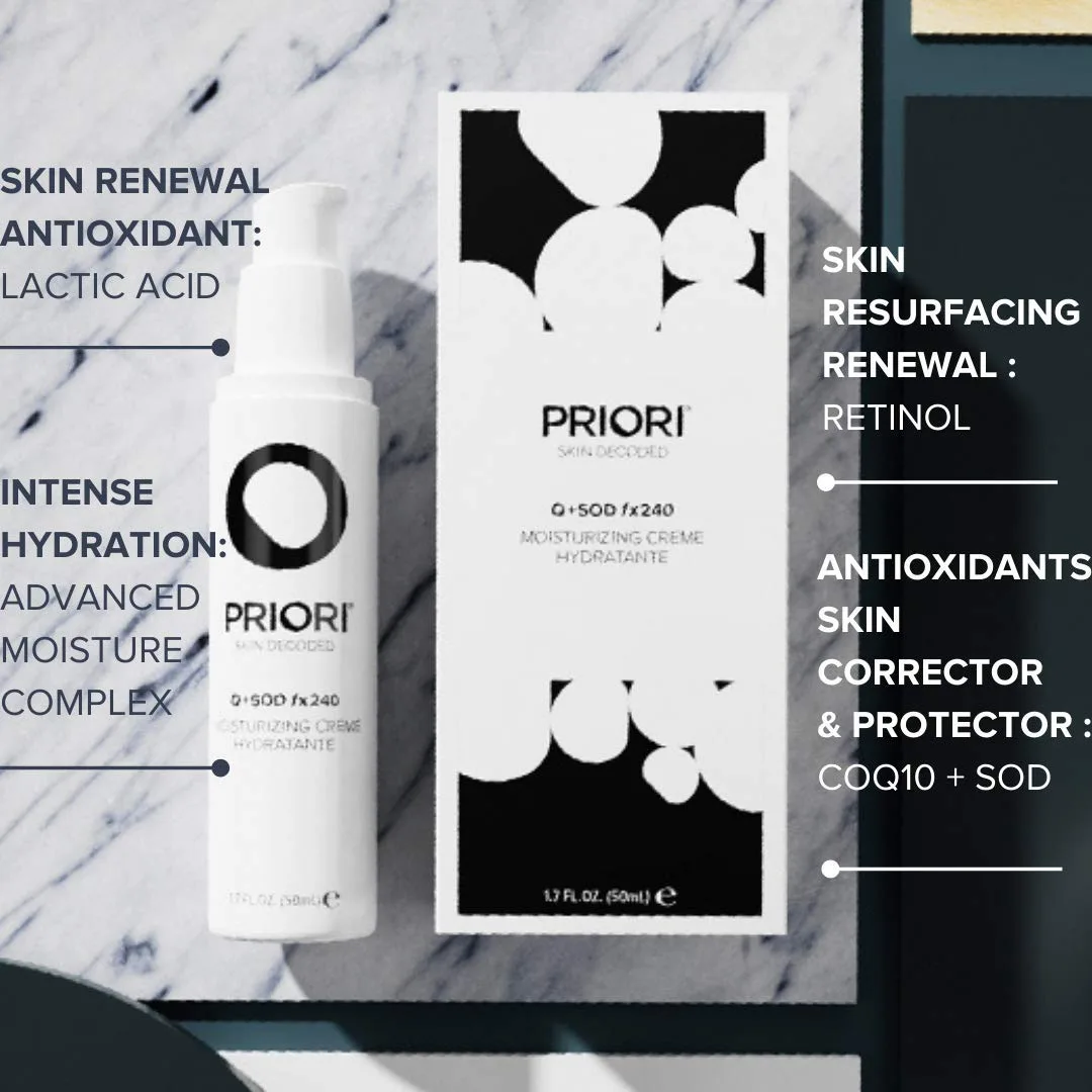 Крем для лица Priori — Увлажняющий с коэнзимом Q10, омолаживающий, для женщин и мужчин. -часовое увлажнение, 48 мл — фото 3