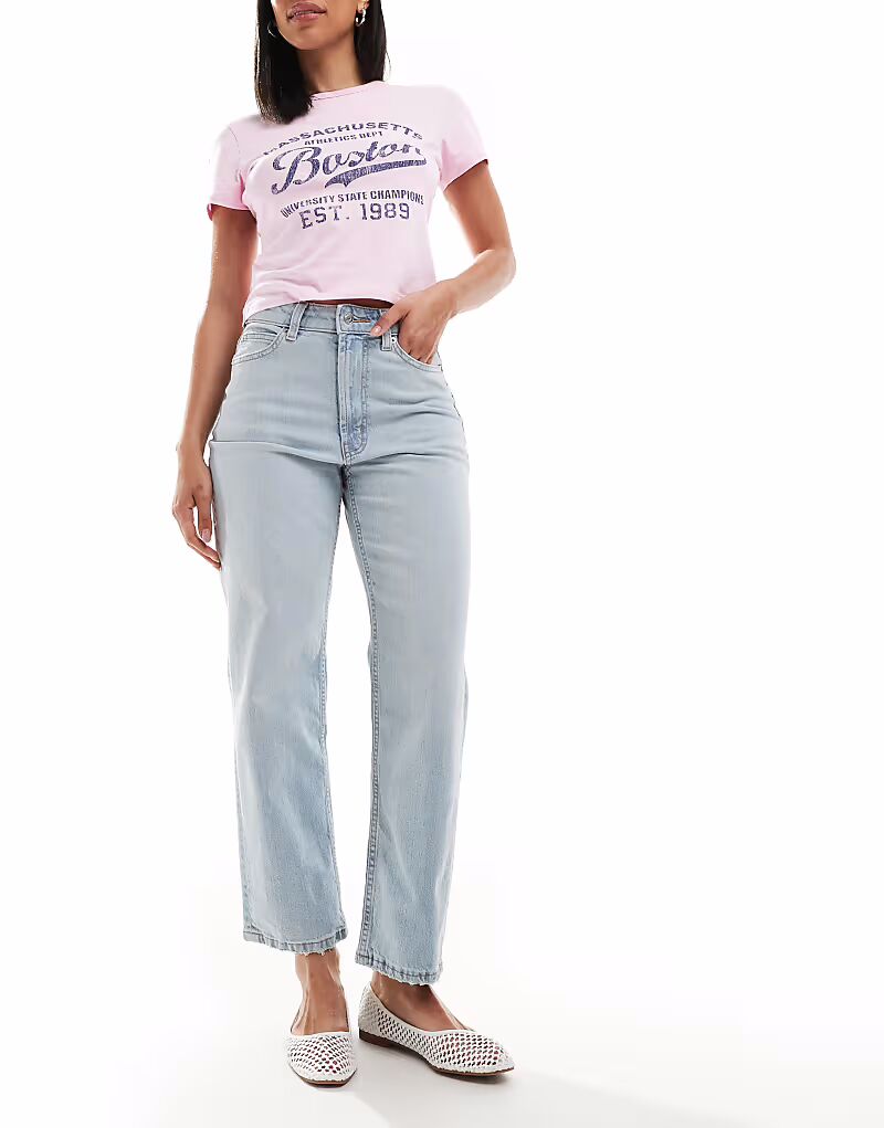 

Джинсы прямого кроя ASOS DESIGN Ankle Grazer светло-коричневого цвета - LBLUE