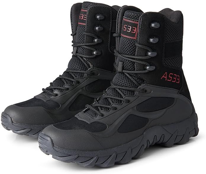 

Мужские высокие походные ботинки для походов на открытом воздухе Dikermoon, черный