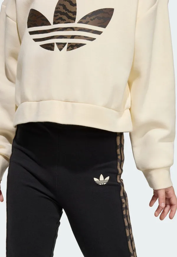 Спортивный костюм свободного кроя с круглым вырезом Adidas Originals, Cream White/Night Brown — фото 3