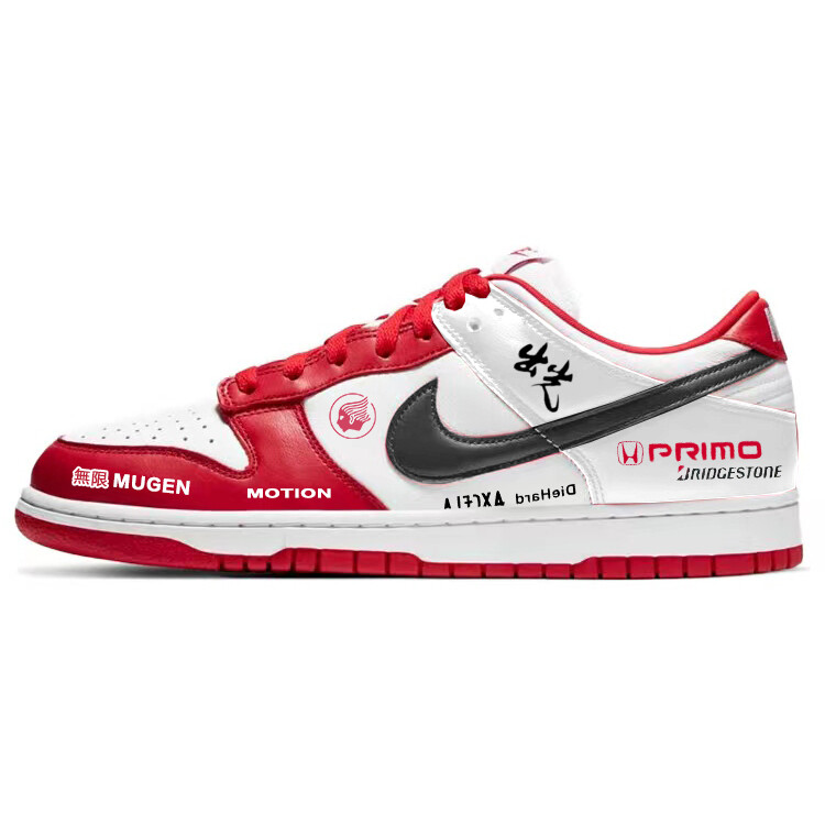 

Кроссовки Nike Dunk Skateboarding Shoes Unisex Low-top Red/white, красный