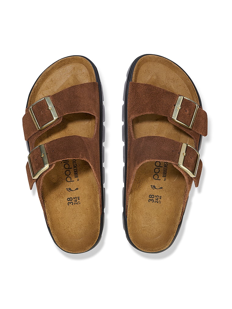 Массивные сандалии Arizona Birkenstock, цвет dark tea — фото 3