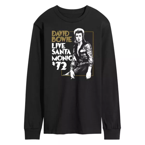 

Мужская футболка с длинным рукавом David Bowie Santa Monica Licensed Character, черный