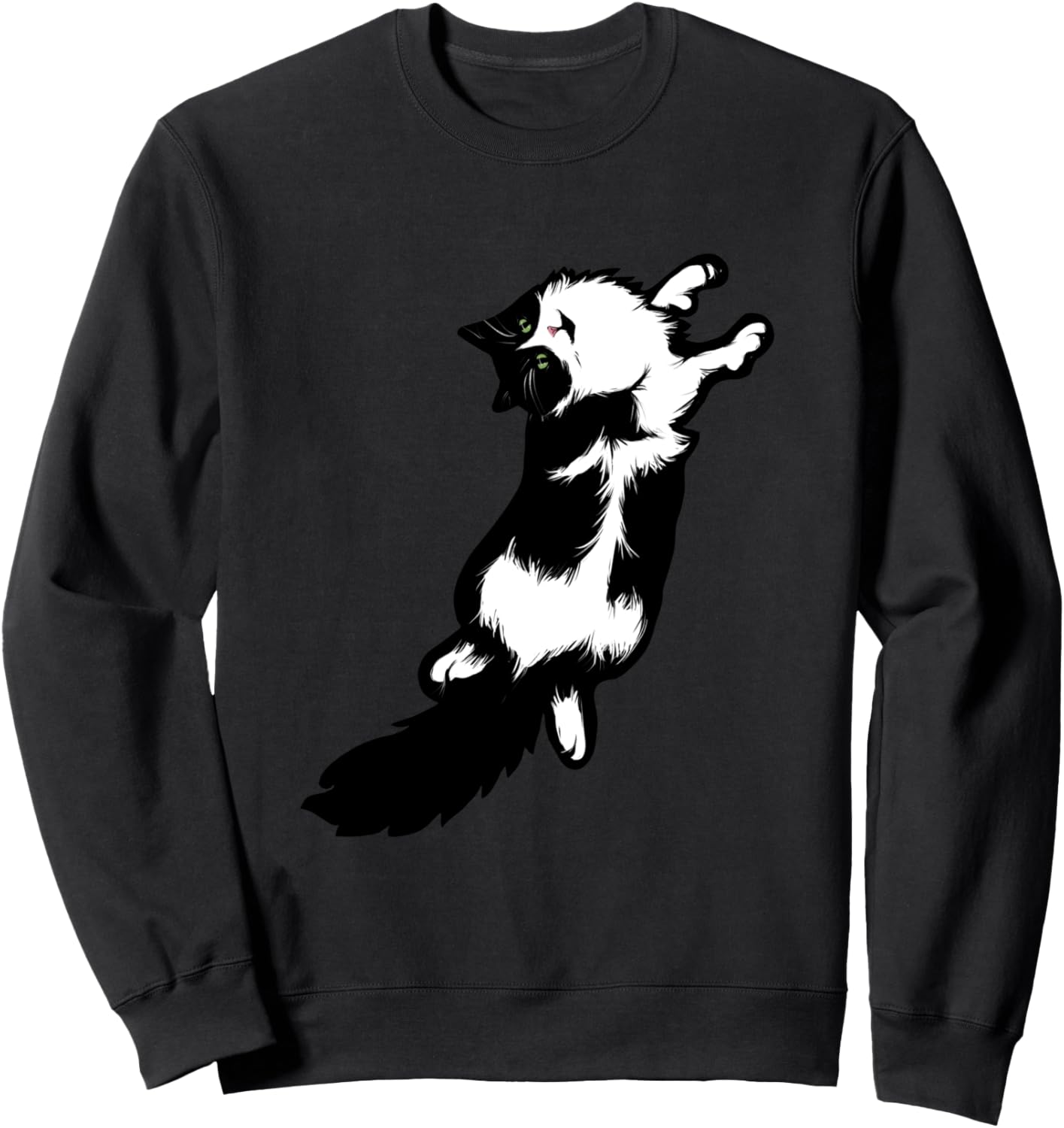 

Забавная толстовка с изображением черно-белого котенка Cat Snugg, Черный, Забавная толстовка с изображением черно-белого котенка Cat Snugg