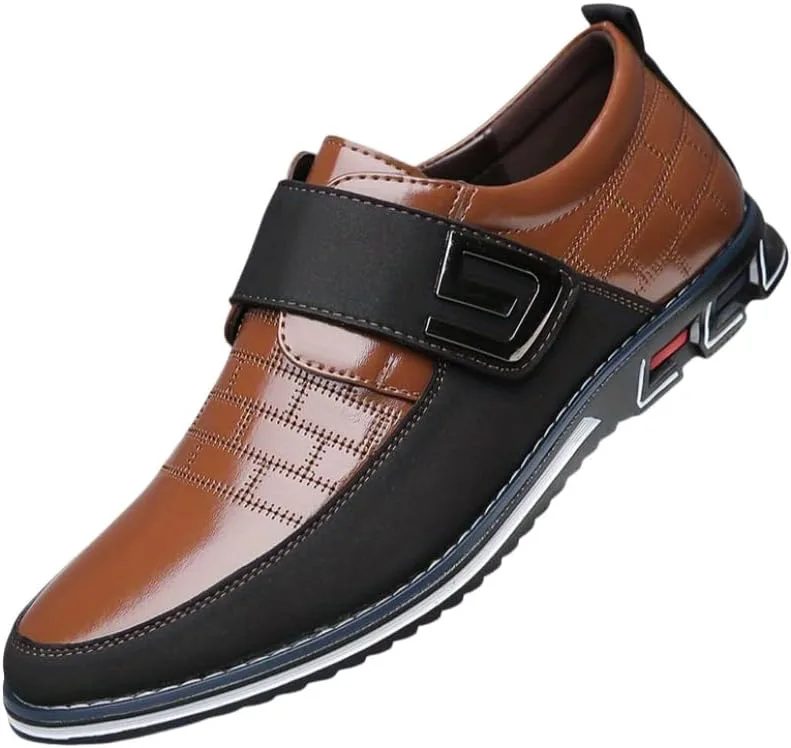 Men's lace-up Business Casual Shoes - Shock-Absorbing Insole, Anti-Slip Rubber Sole - Simple and Professional Style. Suitable for Offices, Events, and Travels - for Daily use and Weddings Clolinde, коричневый