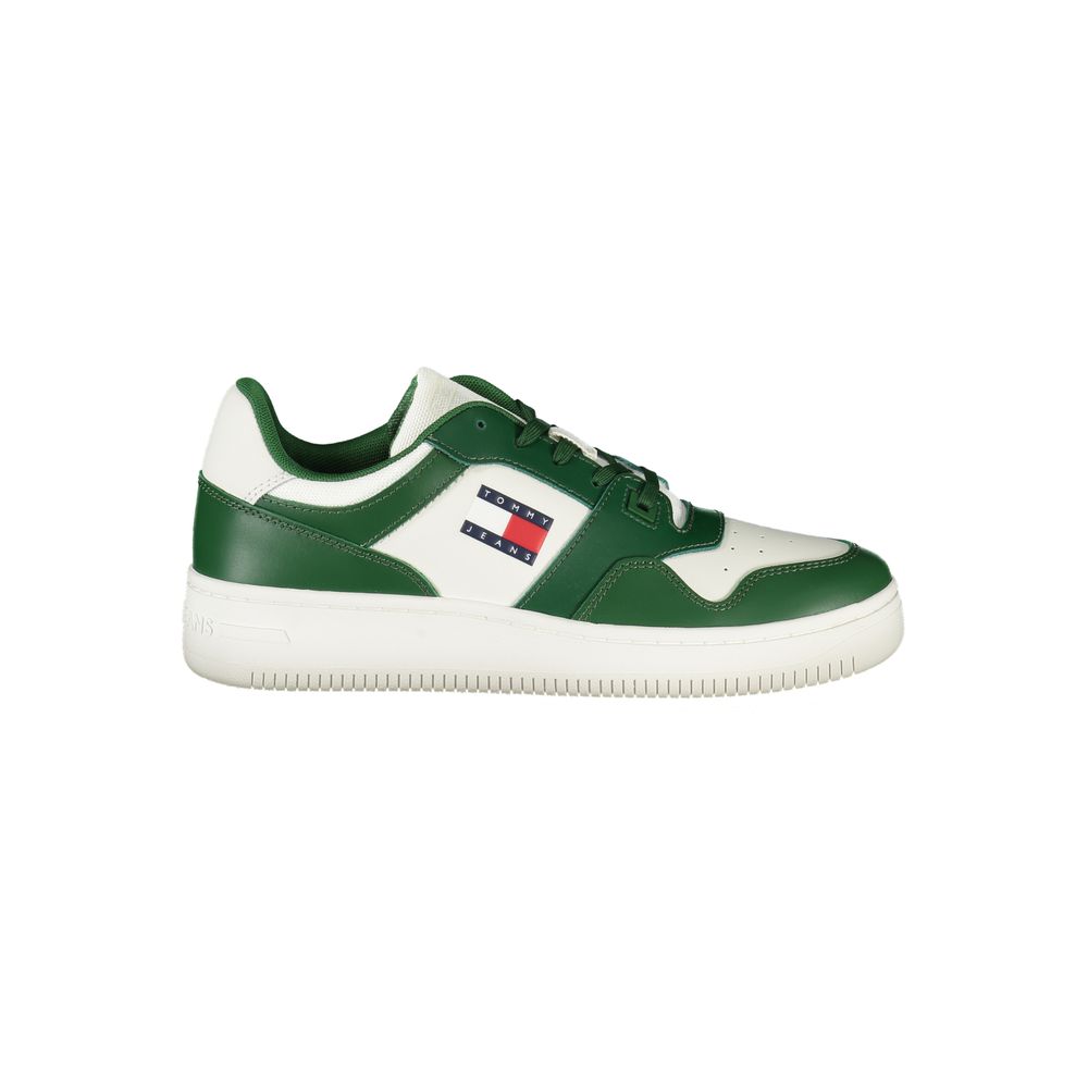 

Зеленые кожаные мужские кроссовки Tommy Hilfiger