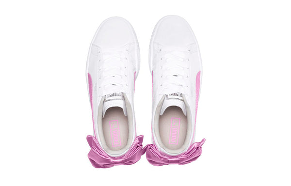 Кроссовки basket bow patent 'white orchid' Puma, розовый — фото 4