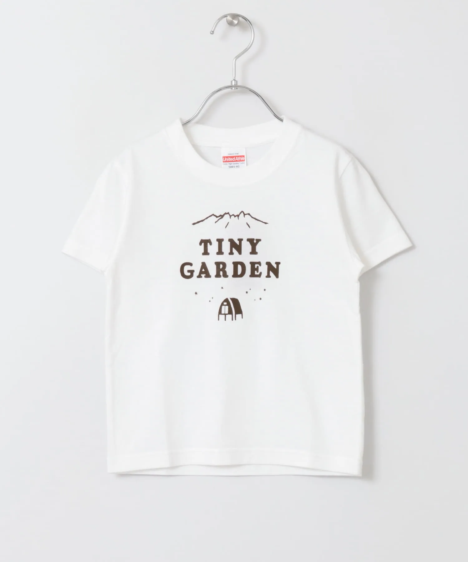 Детская футболка с принтом TINY GARDEN EKAL коричневая