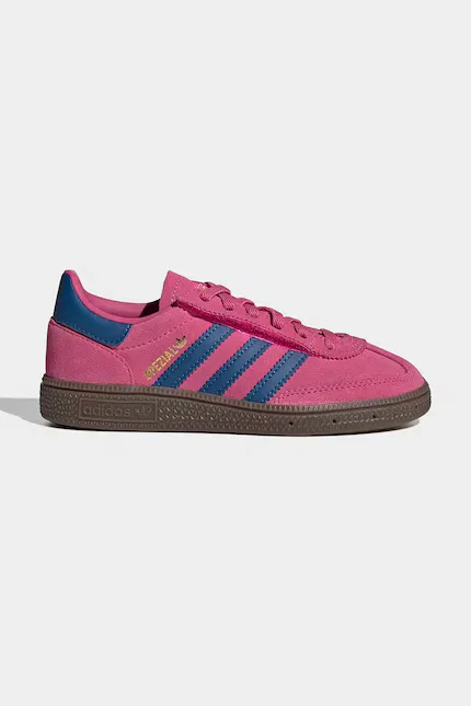 Кроссовки детские модели HANDBALL SPEZIAL из кожи и замши Adidas Originals, розовый
