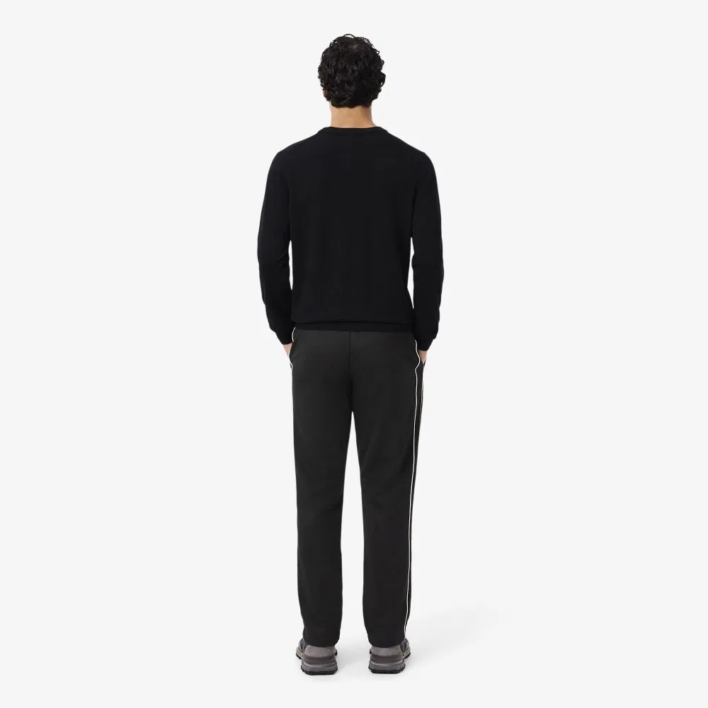 Мужские чёрные спортивные брюки Interlock Pique от Lacoste — фото 3