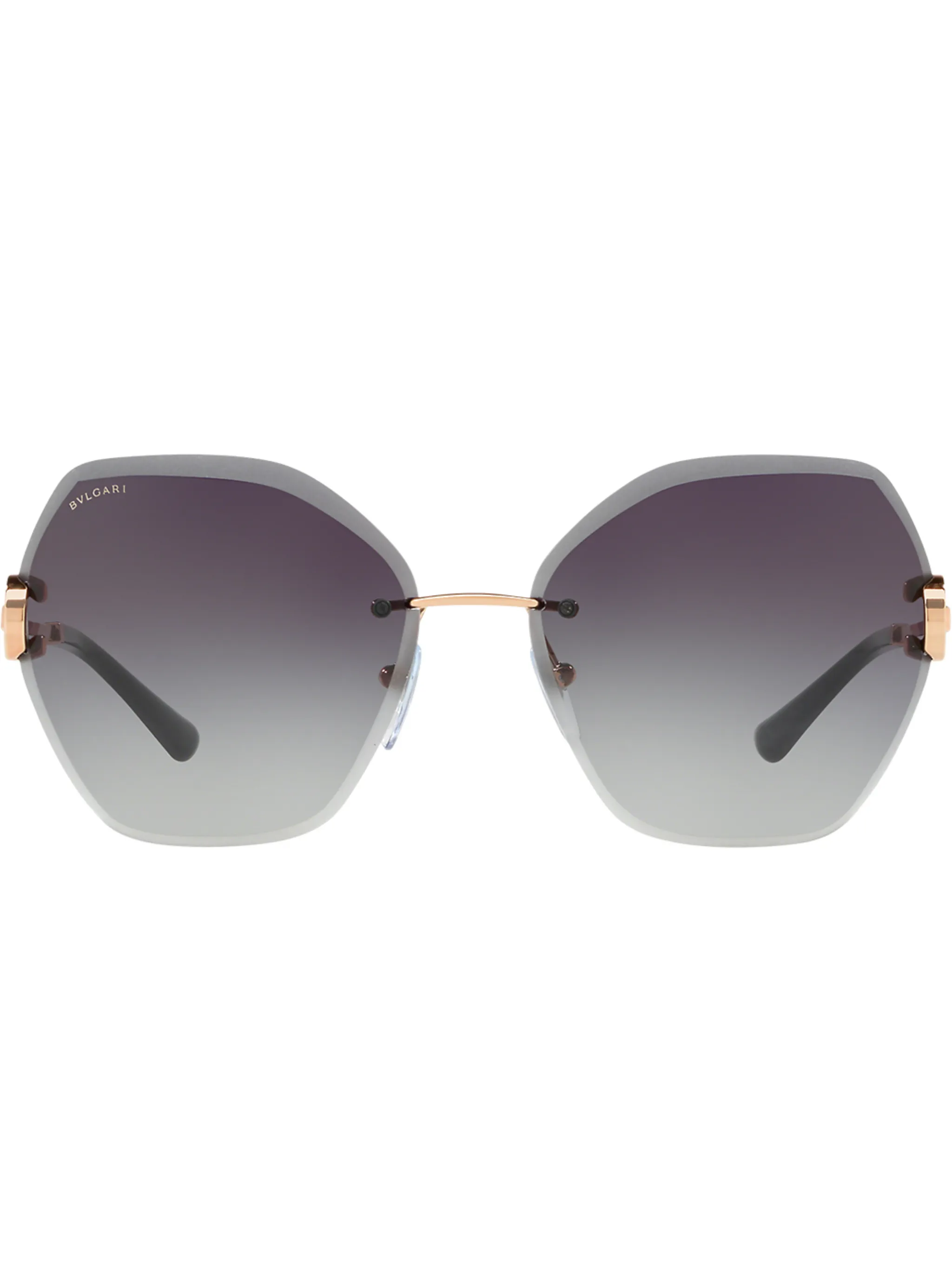 

Солнцезащитные очки в массивной оправе Bvlgari, металлик