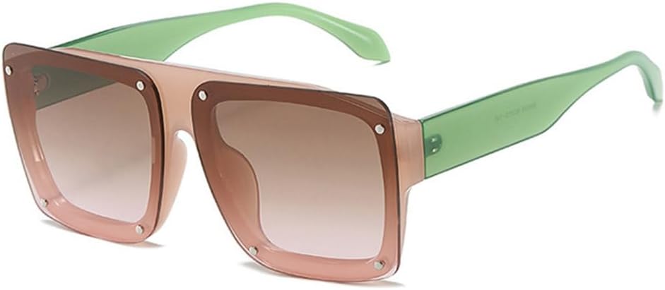 

Модные солнцезащитные очки 2027 года для женщин: градиентные солнцезащитные очки с защитой от УФ-излучения UV400, винтажные, мужские, с заклепками, в стиле панк MTZJH, Jelly Tea Tea Pink