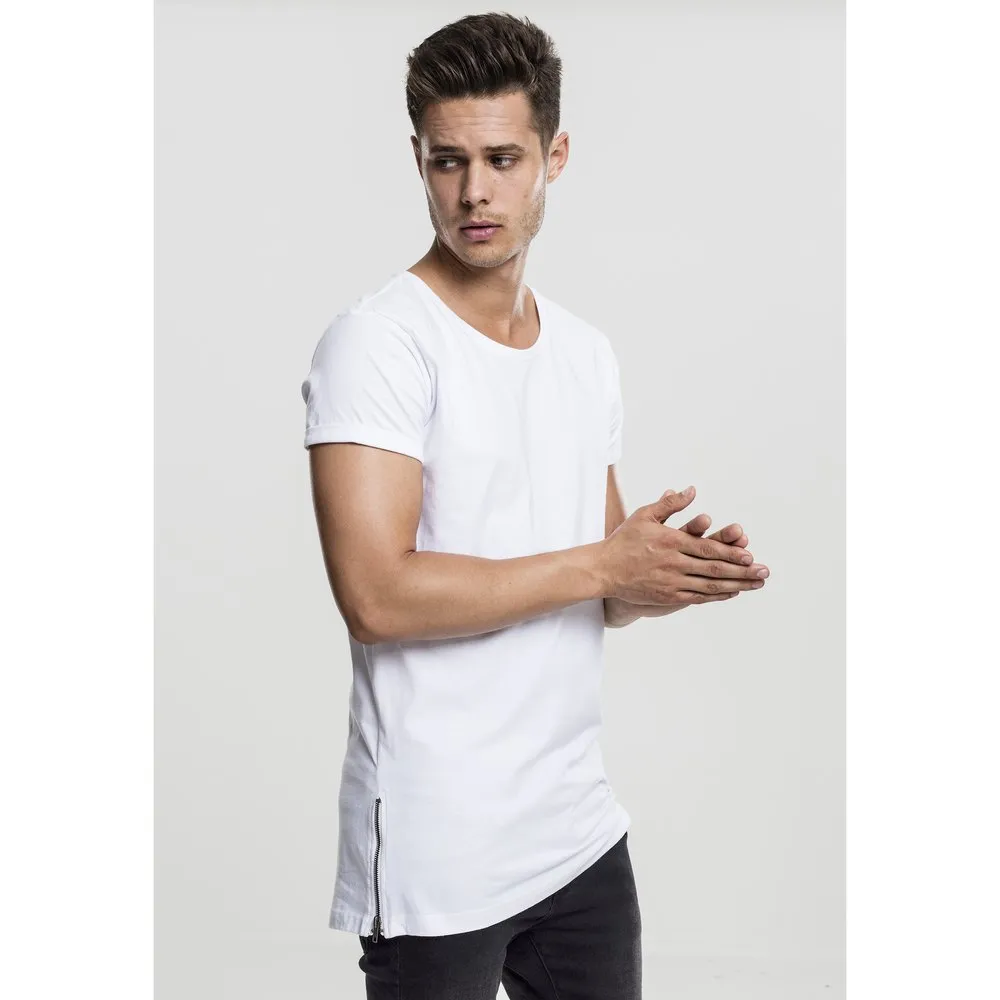 

Футболка Urban Classics Long Shaped Zip, белый
