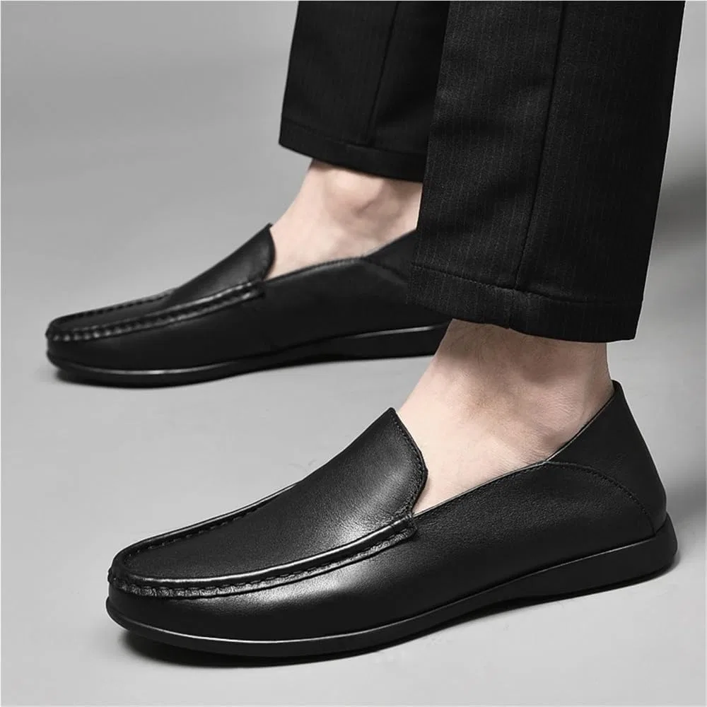 Лоферы Leather Loafers, Black DHFIRUFSHLO — фото 2