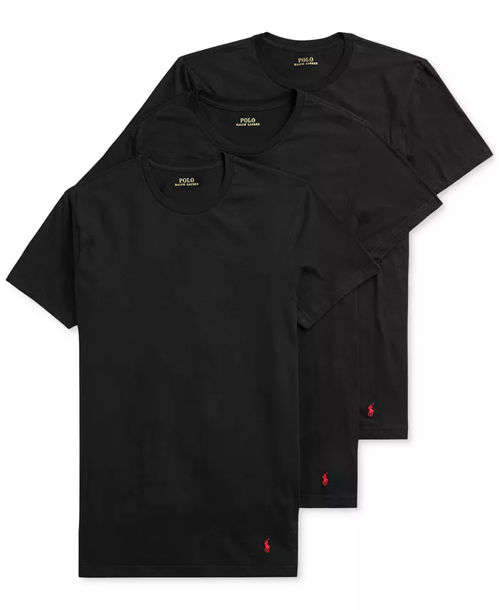 

Мужские классические майки, 3 шт Polo Ralph Lauren, черный