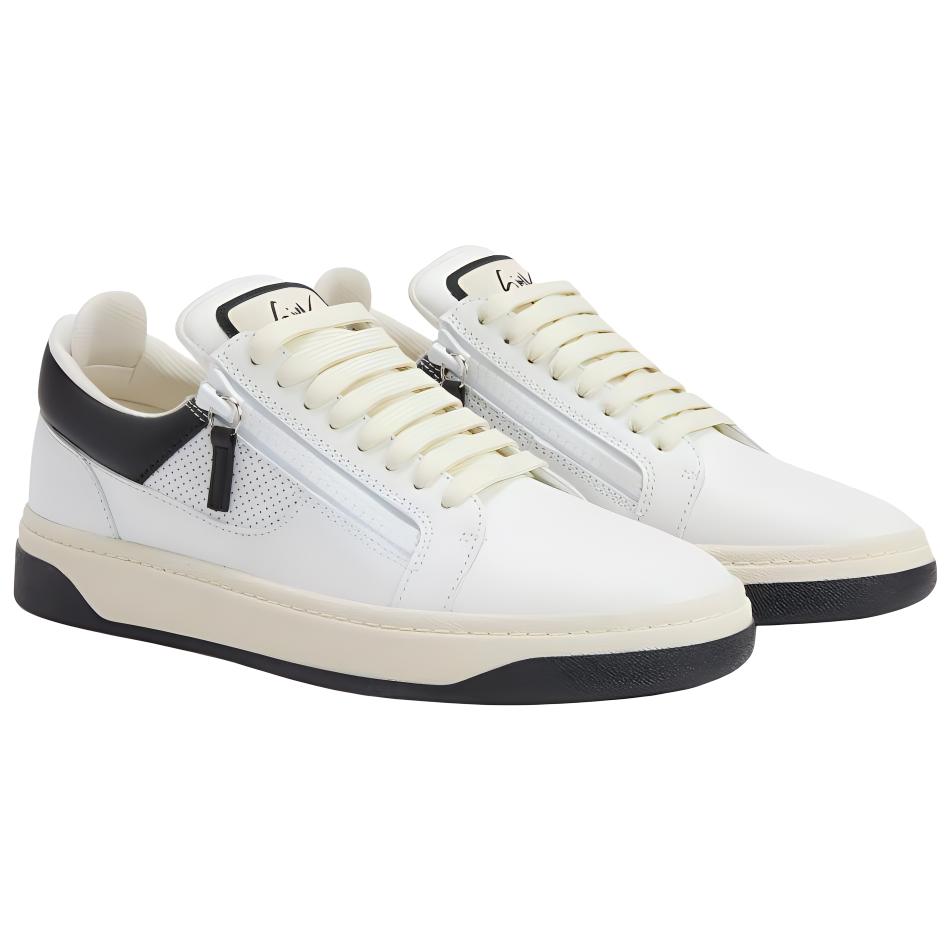 Кроссовки GZ94 с логотипом на заплатке Giuseppe Zanotti, белые — фото 3