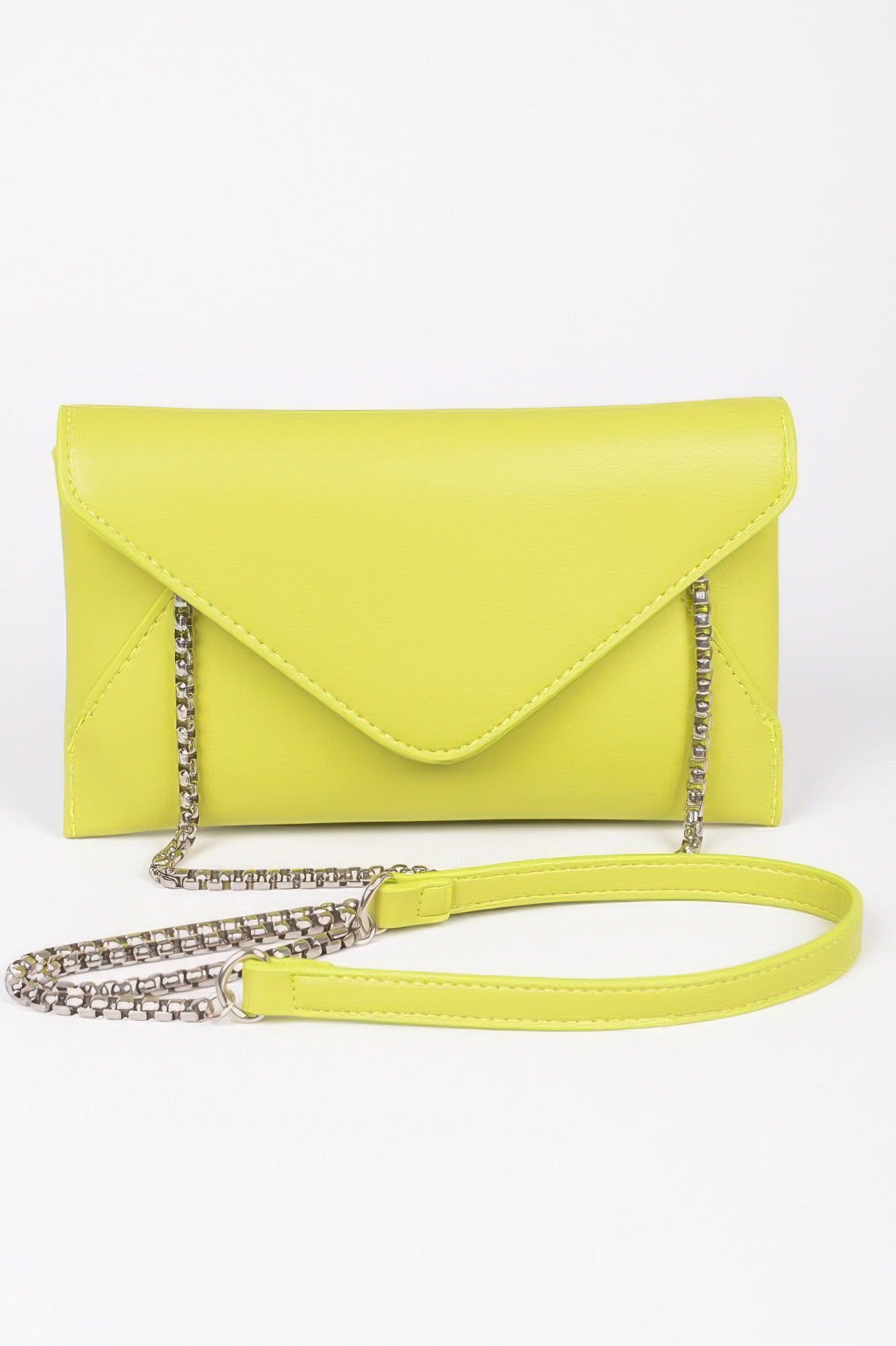 

Искусственная кожа маленький клатч-конверт FASHNZFAB, Lime