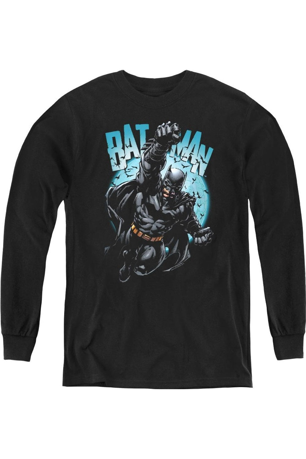 

Футболка с длинным рукавом Batman Moon Knight для детей Gildan, черный