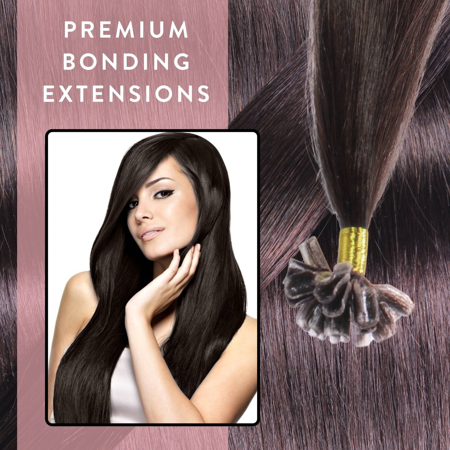 Накладные волосы bonding extensions premium echthaar #5/0 hellbraun 0,8g Hair2Heart, 60cm, количество 25 шт. — фото 2