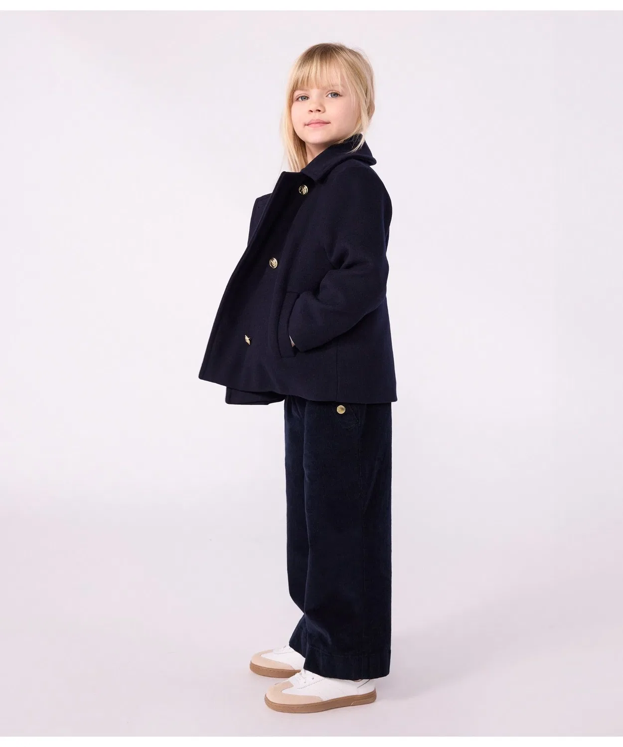 Пальто P-Coat Petite Bateau тёмно-синее — фото 3