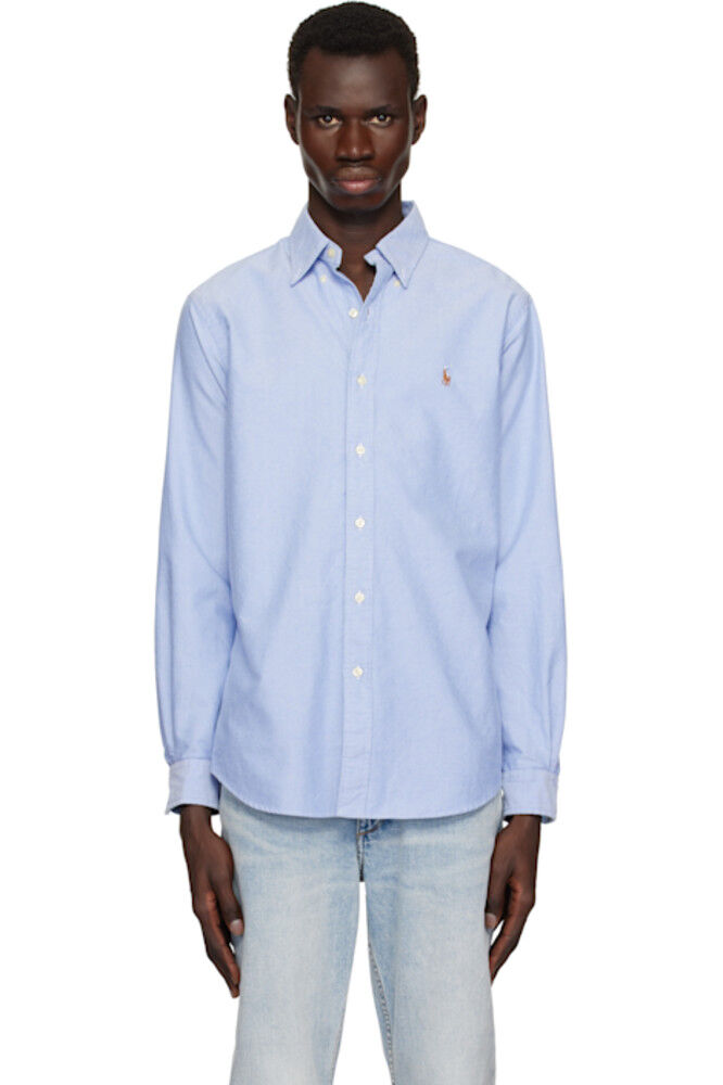 

Синяя рубашка классического кроя «The Iconic Oxford» Polo Ralph Lauren