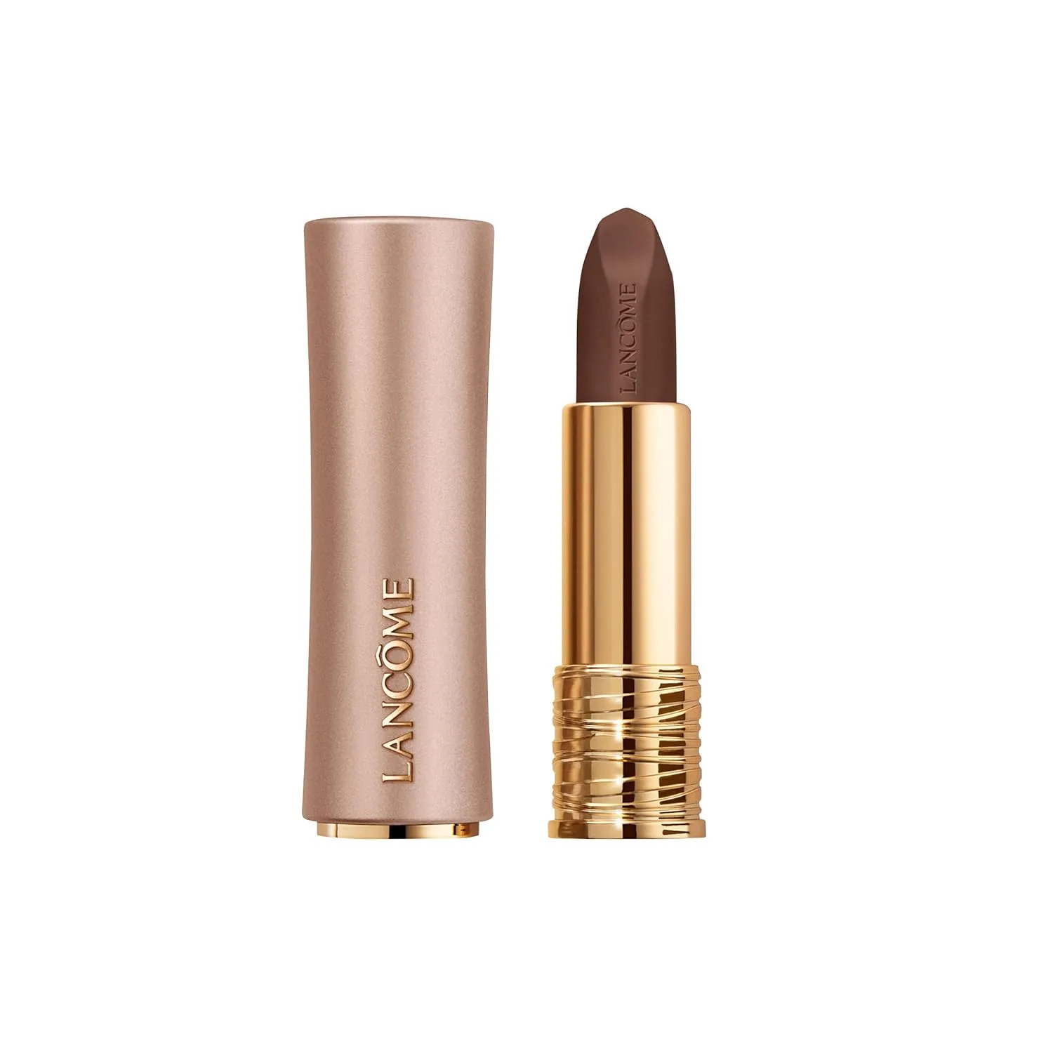 Увлажняющая матовая помада Lancôme L'Absolu Rouge Intimatte - легкая, легко наслаиваемая формула с мягким матовым финишем - комфорт до 24 часов., 450 Surprise Surprise: Neutral deep brown