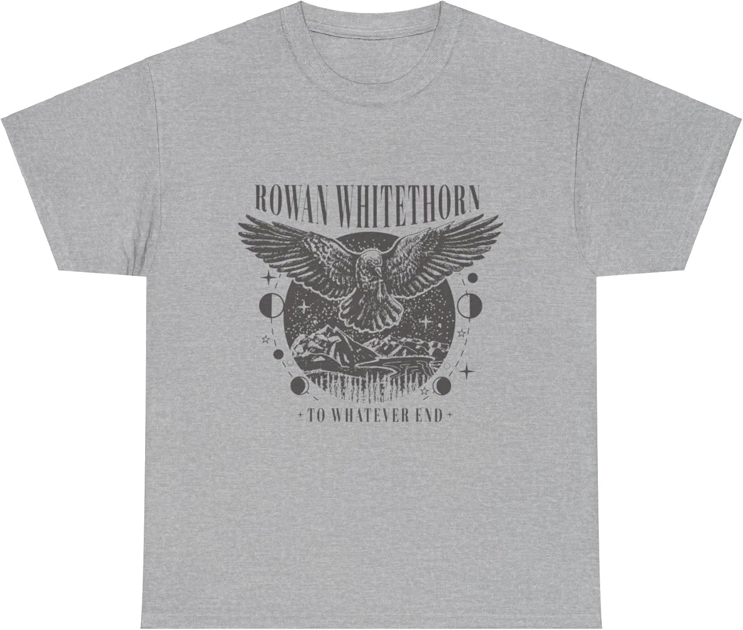 Футболка Rowan Whitehorn to Whatever End Throne of Glass - Booktok Merch, унисекс, подарок от Сары Дж. Маас, для любителей подростковой литературы