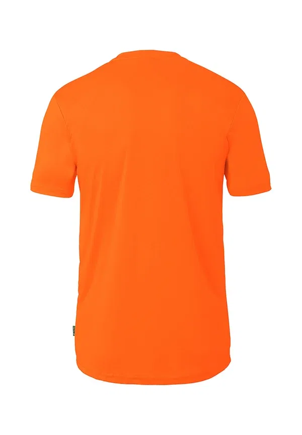 Футболка тренировочная Uhlsport equipe 29 kids print t-shirt, флуоресцентный оранжевый, белый, черный — фото 2