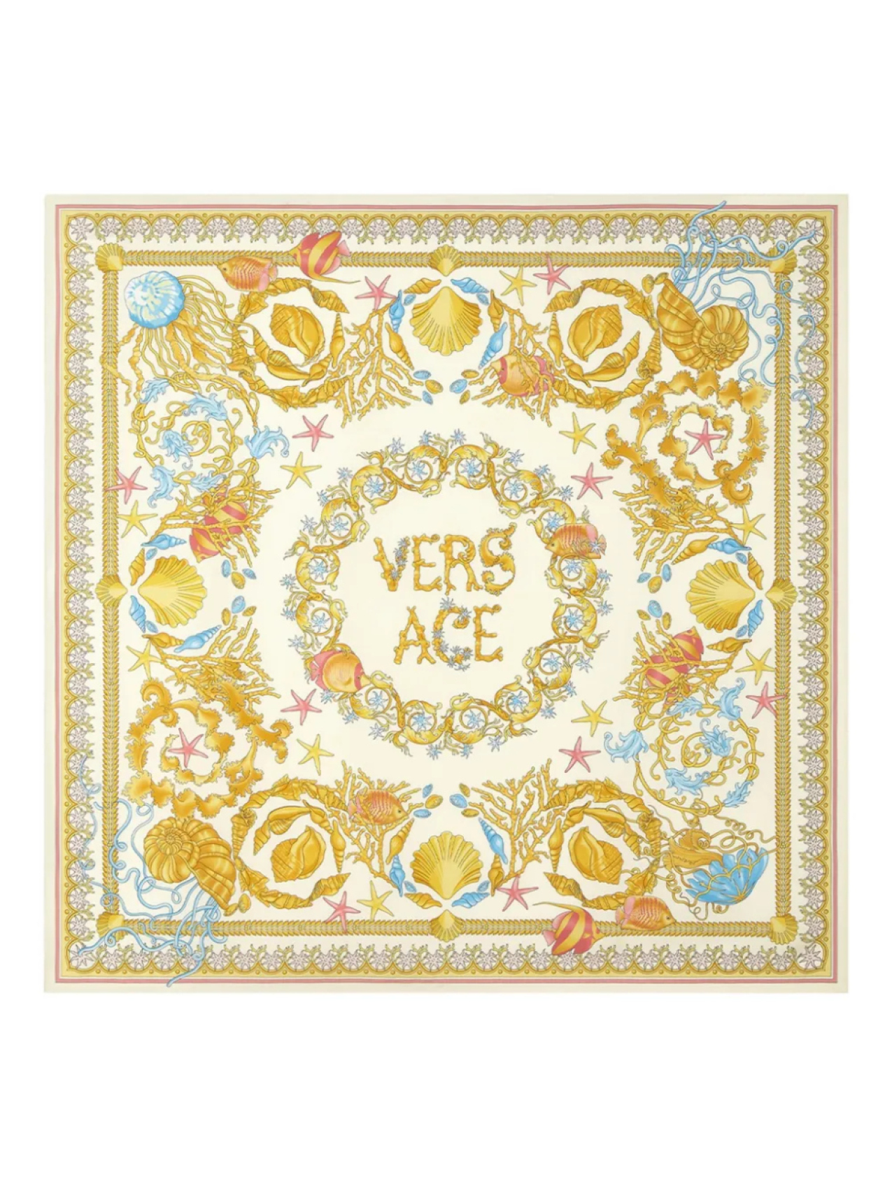 

Versace шарф Underwater Barocco с узором, нейтральный