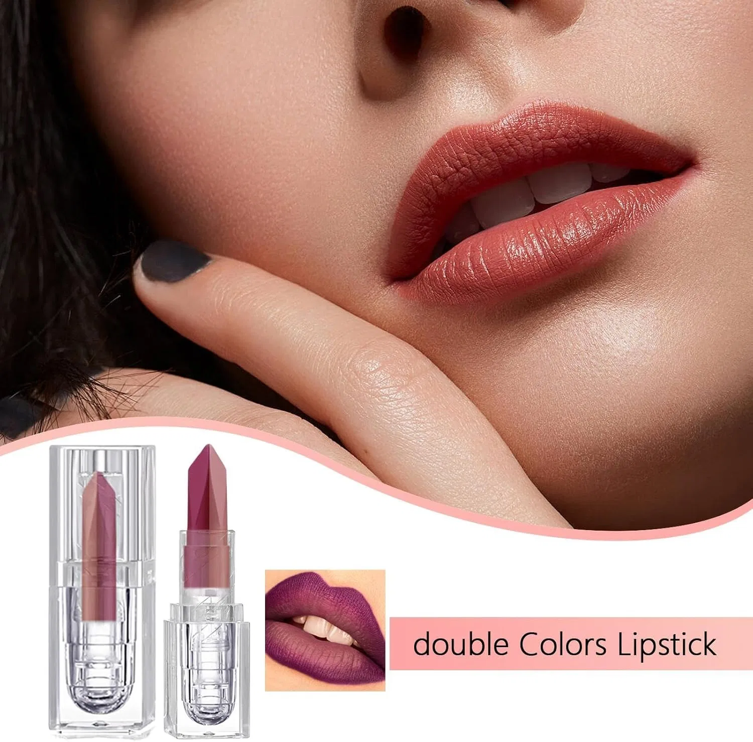 Матовая помада Long Lasting Lipstick Generic двойного цвета 3.8 г — фото 3