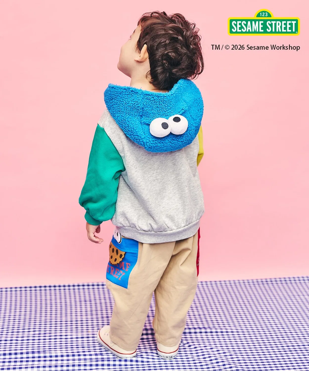 Детская толстовка с капюшоном Sesame Street apres les cours красная — фото 4