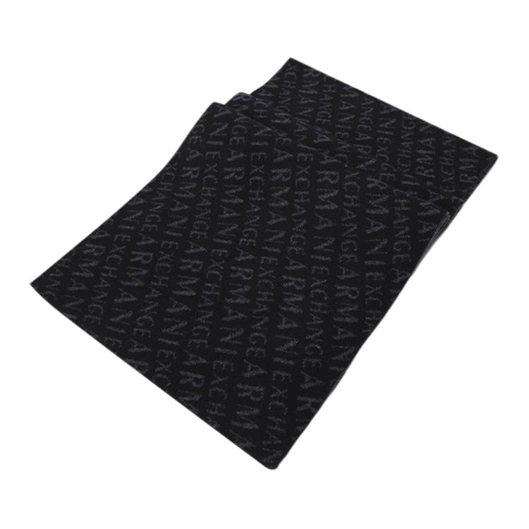 

ARMANI EXCHANGE Монограммированный жаккардовый шарф, Black