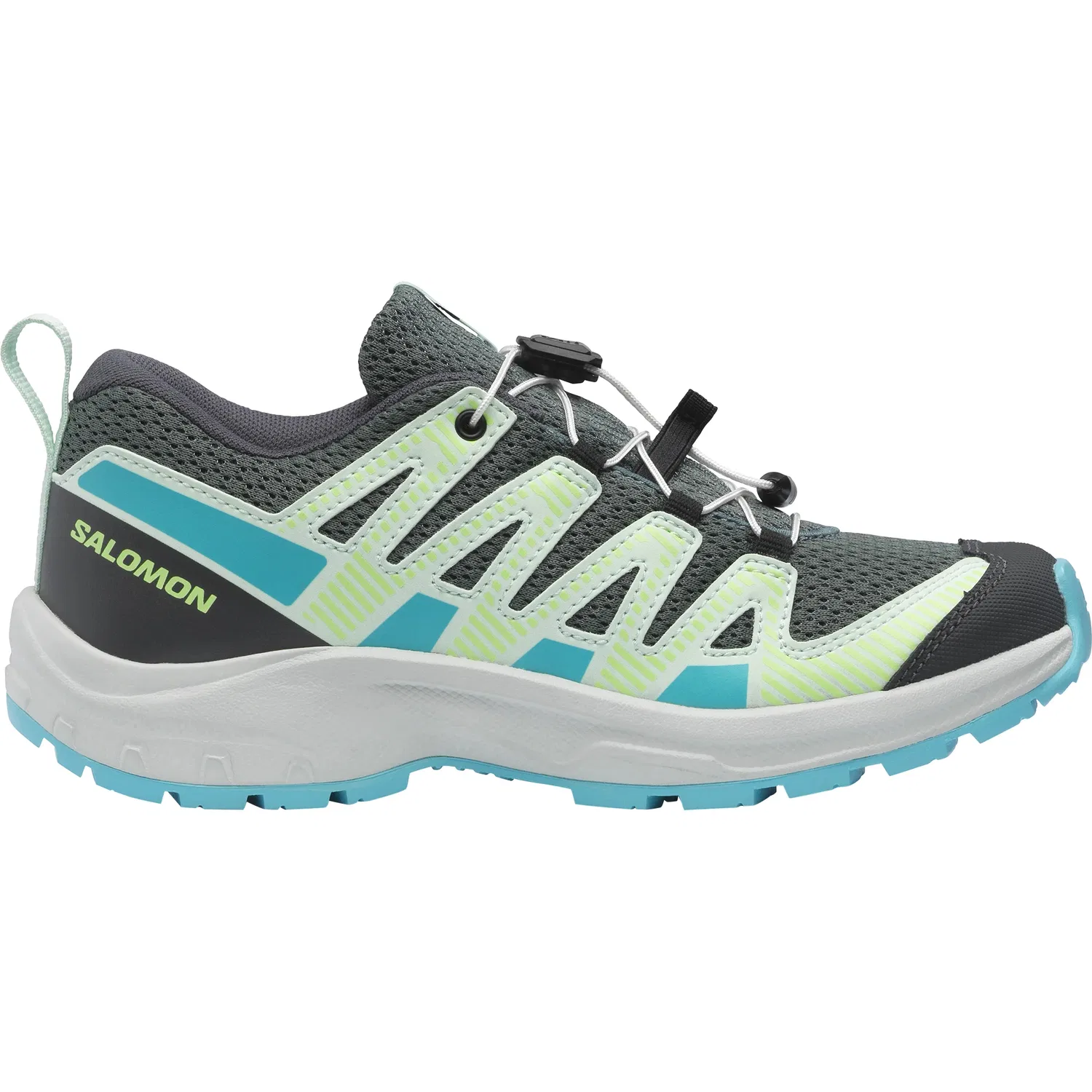 Детские кроссовки для активного отдыха Salomon XA Pro V8 Fabric Low сине-серые — фото 3
