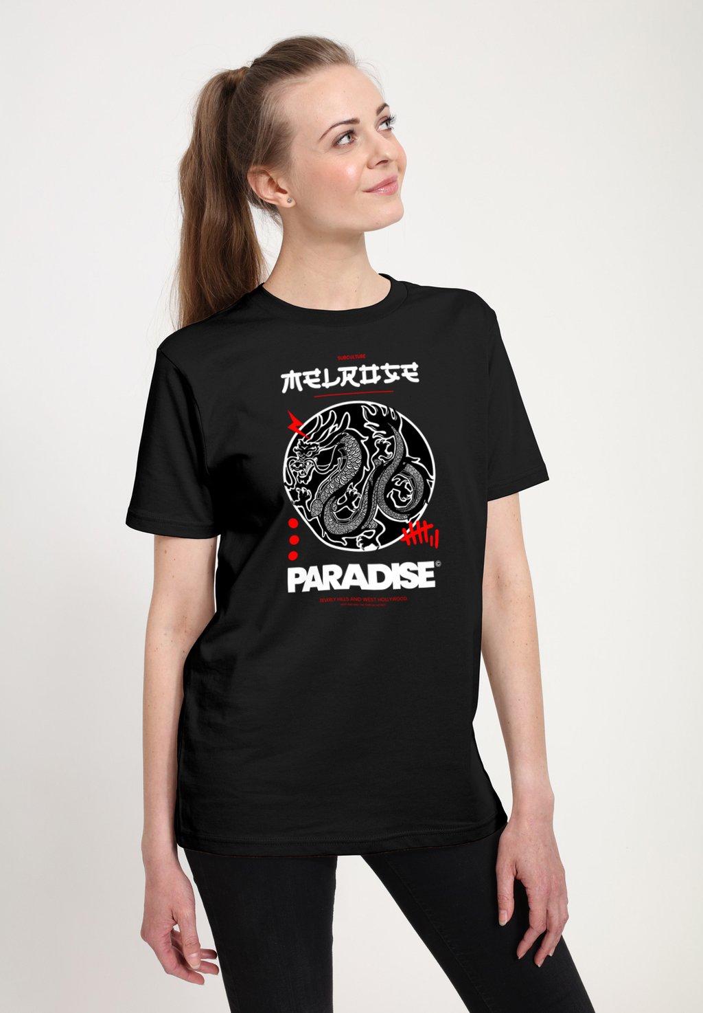 

Футболка с принтом MELROSE PARADISE Henry Tiger, черный