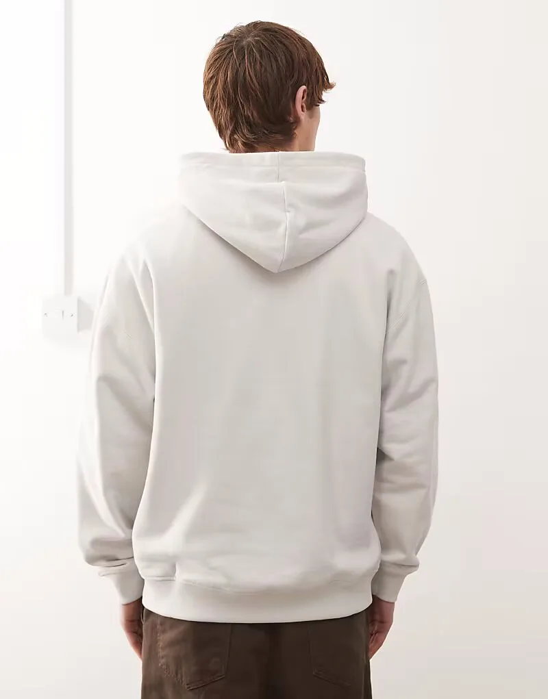 Худи Adidas Originals Premium Essentials светло-серого цвета — фото 3