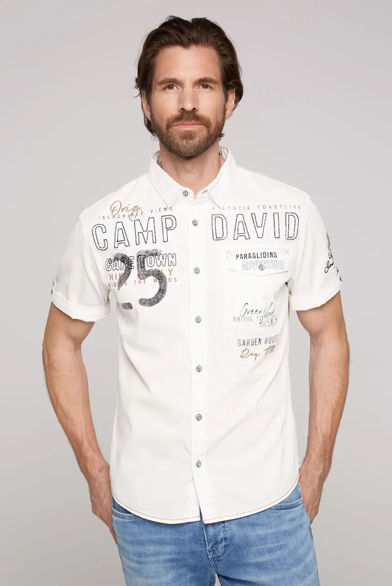 

Рубашка CAMP DAVID с короткими рукавами, хлопок, белый