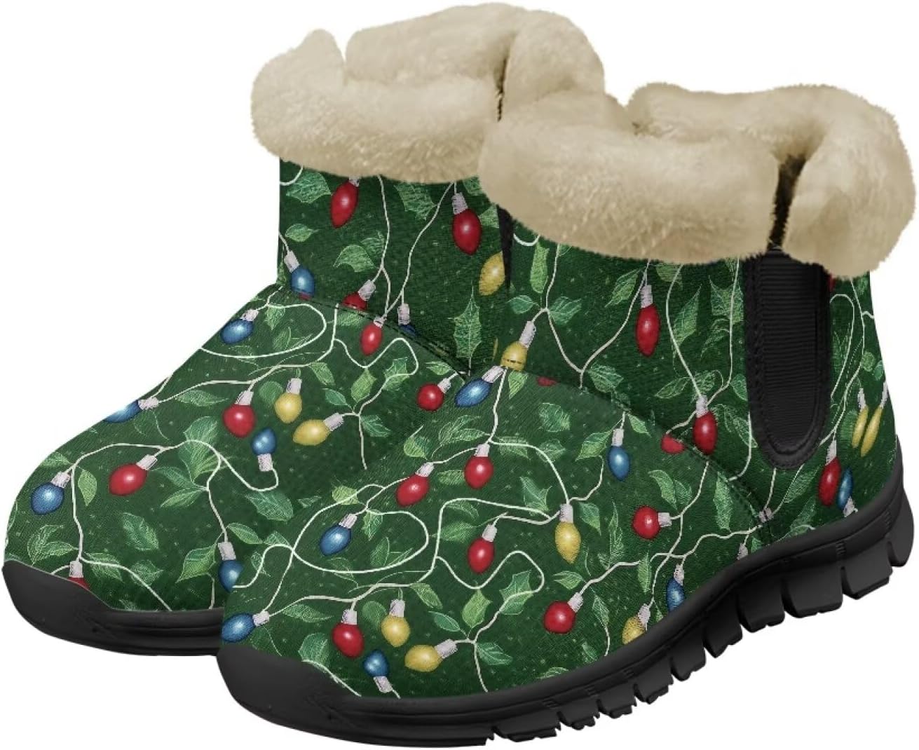 

Мужские зимние ботинки Spowatriy, водонепроницаемые, на щиколотку, теплые зимние ботинки для женщин, модные ботильоны, Colorful Lantern