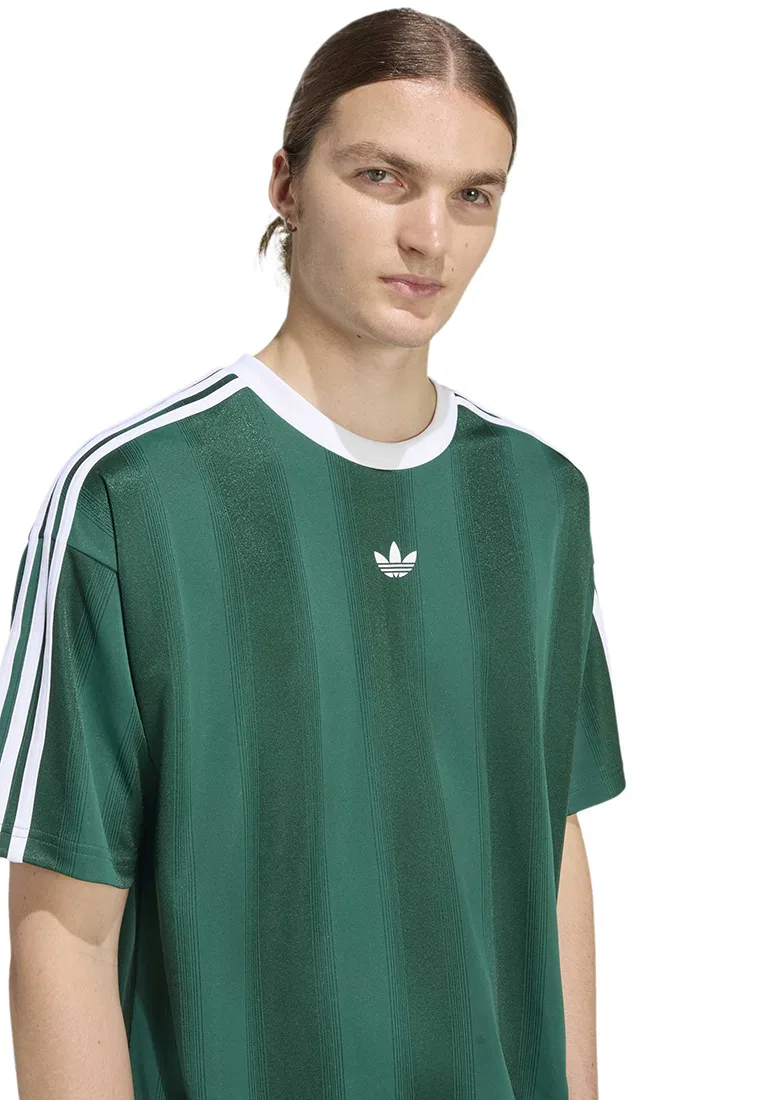 Футболка с джаккардовым узором, Adicolor, Adidas, зеленый — фото 3