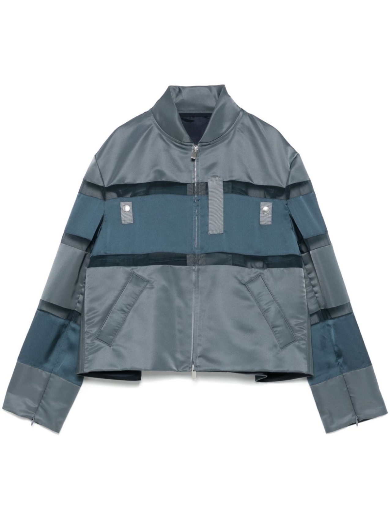

Sacai бомбер со вставками, серый