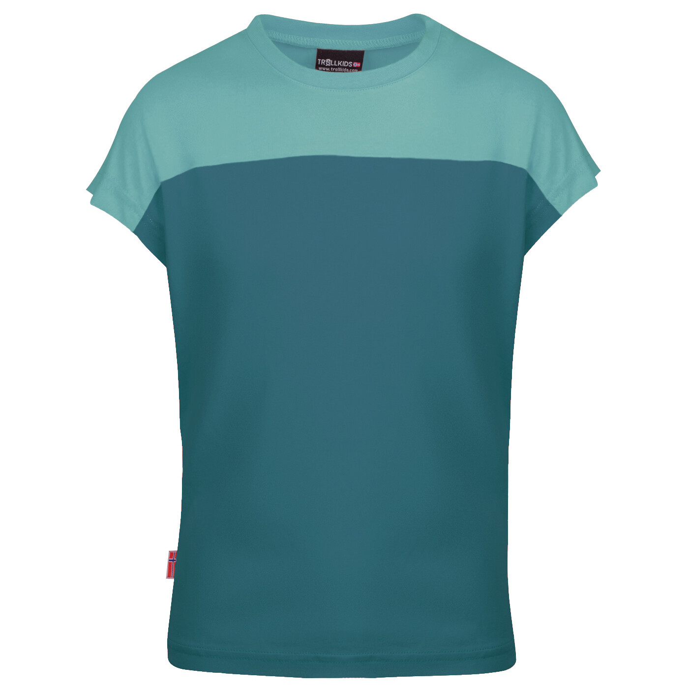 

Футболка Trollkids Girl's Bergen T, цвет Teal/Glacier Green, Синий, Футболка Trollkids Girl's Bergen T, цвет Teal/Glacier Green