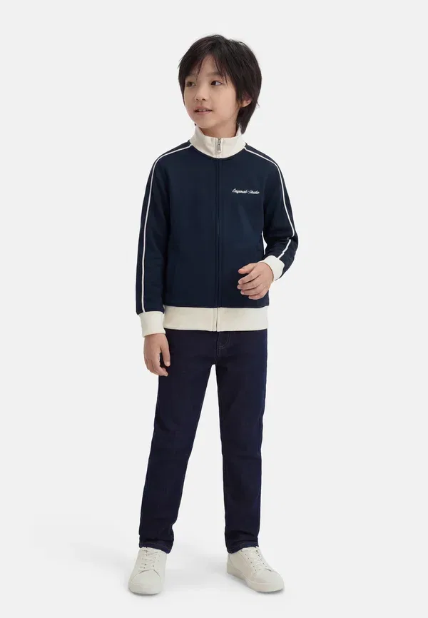 Толстовка с молнией Jorniagara typo track high zip up sweatshirt Jack & Jones Junior, небесно-голубой