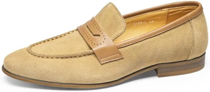 Лоферы кожаные Loafers Khaki PUGHGAETZF