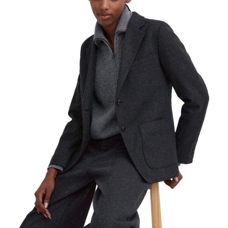 X Clare Waight Keller Cobranded Collection Деловой костюм женский темно-серый Uniqlo — фото 4
