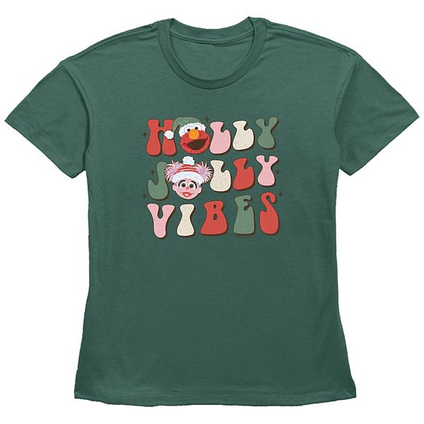 

Футболка с принтом Holly Jolly Vibes от Sesame Street с Элмо и Эбби Кадабби Pbs Kids