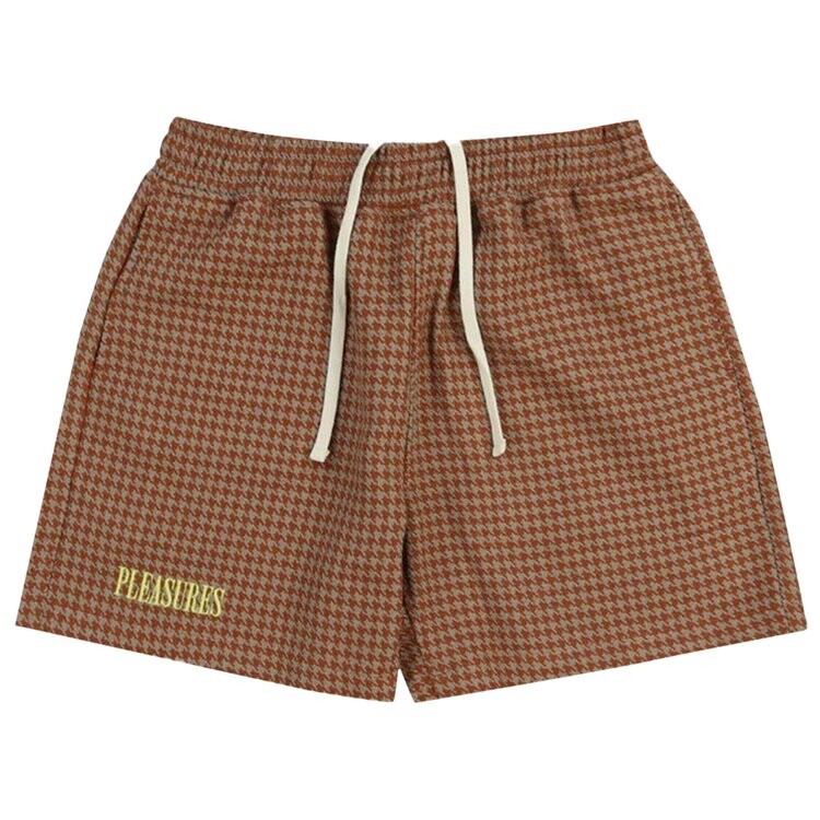 

Шорты Pleasures Intercept Houndstooth Shorts, коричневый