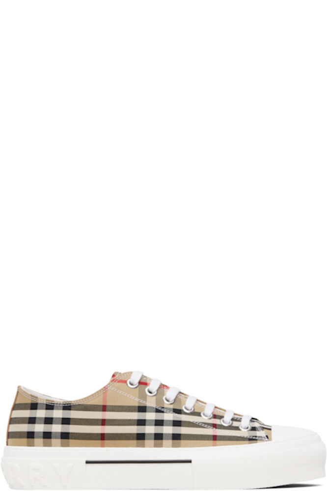 

Кроссовки бежевые в клетку Burberry